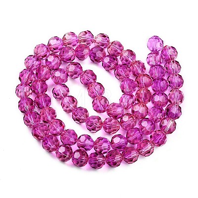 Baking Paint Transparent Glass Beads Strands LS-DGLA-A035-T10mm-A03-1