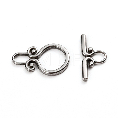 304 Stainless Steel Toggle Clasps STAS-D142-03A-P-1