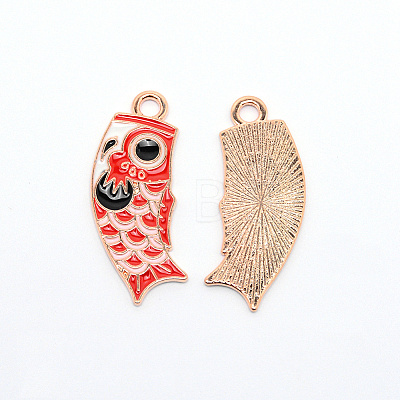 Aolly Enamel Pendants ENAM-WH0047-52G-B-1