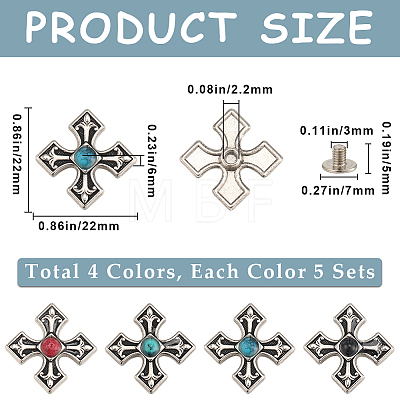 CRASPIRE 20 Sets 4 Colors Alloy Buckles FIND-CP0001-83-1