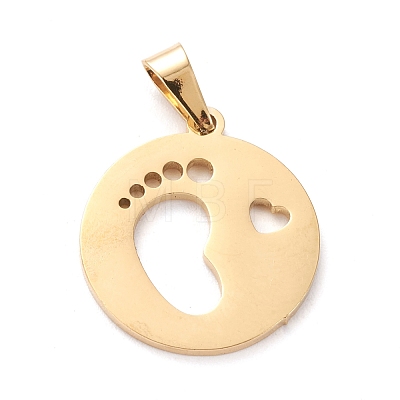304 Stainless Steel Pendants STAS-J026-22G-1