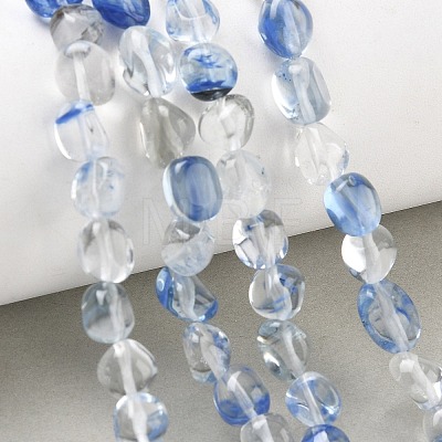 Blue Watermelon Stone Glass Beads Strands GG-CBA9392-27-1