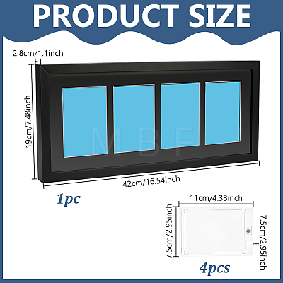 Wood Wall-Mounted Trading Card Display Cases AJEW-WH0912-19-1