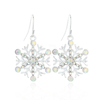 Snowflake Alloy Dangle Earrings FS-WGD9918-07-1