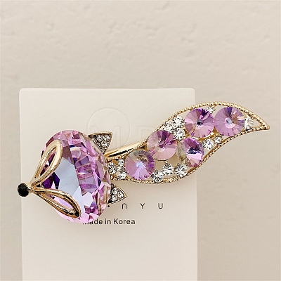 Alloy Rhinestone Alligator Hair Clips for Women Girls PW-WG03C49-01-1