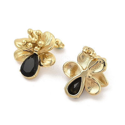 PVD Vacuum Plating Golden 304 Stainless Steel Stud Earrings for Women EJEW-C120-18G-01-1