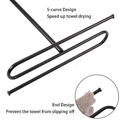 Iron Towel Holder Stand AJEW-WH0609-936-1