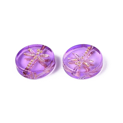 Baking Paint Transparent Glass Beads DGLA-N018-30D-1