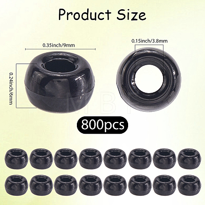 800Pcs Opaque Plastic Beads KY-SP0001-47G-1