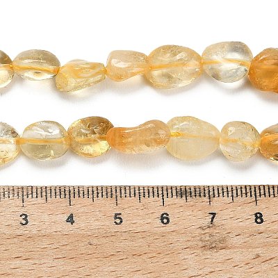 Natural Citrine(Heated) Beads Strands G-G337-B02-8x10mm-1