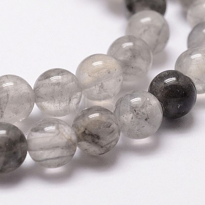 Natural Cloudy Quartz Beads Strands X-G-D840-69-6mm-1