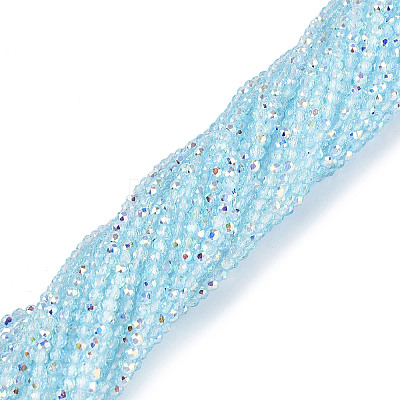 Transparent Glass Beads Strands EGLA-N028-01A-A06-1