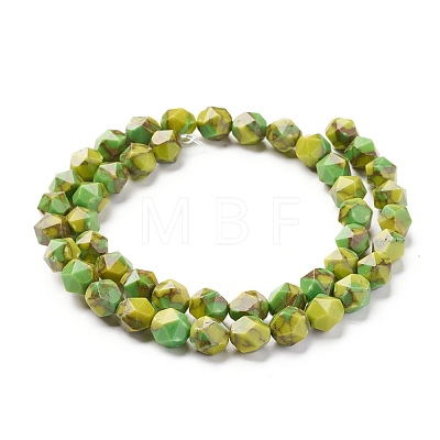 Synthetic Gold Line Turquoise Beads TURQ-F016-03B-05-1