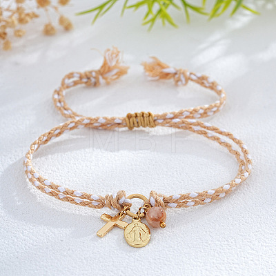 Brass Charm Bracelets TC3588-6-1