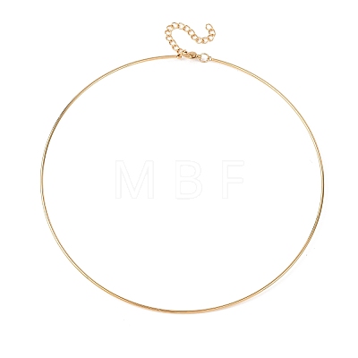 1.5MM 201 Stainless Steel Wire Choker Necklace NJEW-Z098-02G-1