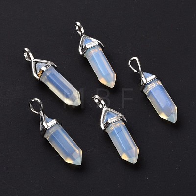 Opalite Pointed Pendants G-K329-21P-1