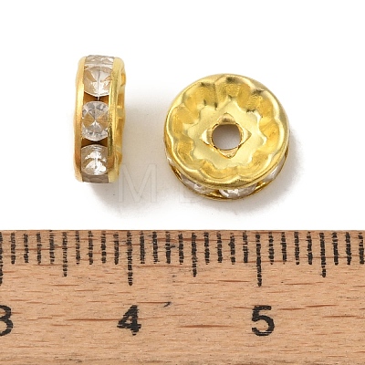 Brass Rhinestone Spacer Beads RSB039-B01G-1