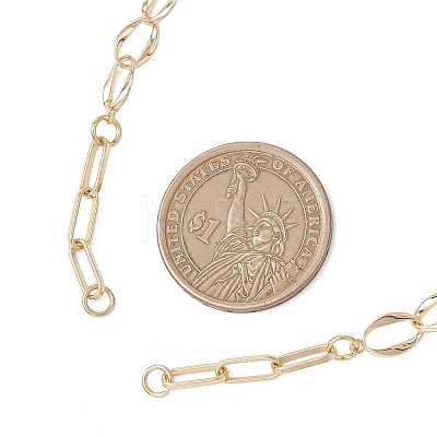 Brass Paperclip Chain Twisted Chain Necklace Making AJEW-JB01543-1