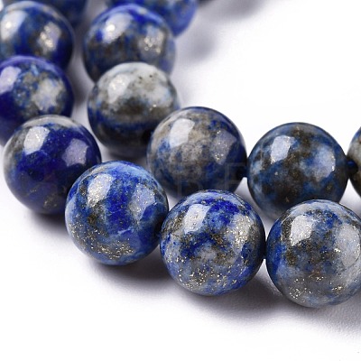 Natural Lapis Lazuli Round Bead Strands G-E262-01-10mm-1