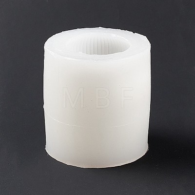 DIY Ribbed Striped Pillar Candle Silicone Molds SIMO-P001-01E-1