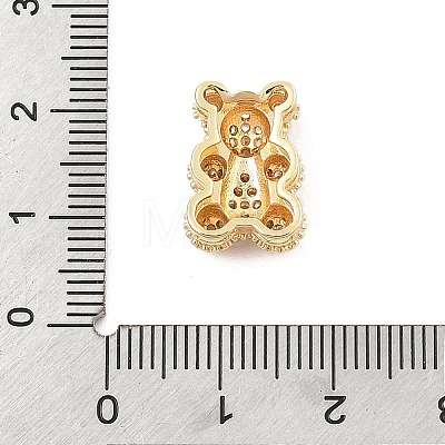 Brass Micro Pave Cubic Zirconia Slide Charms ZIRC-I068-01G-A-1