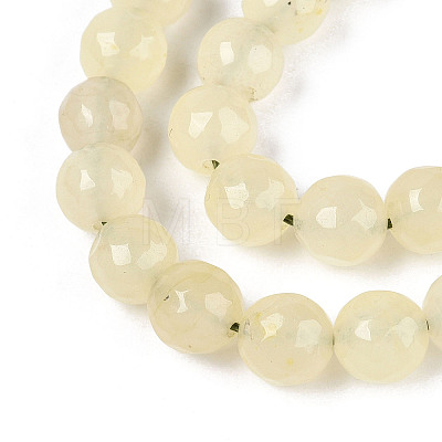 Dyed Natural White Jade Beads Strands X-G-T139-8mm-60-13-1