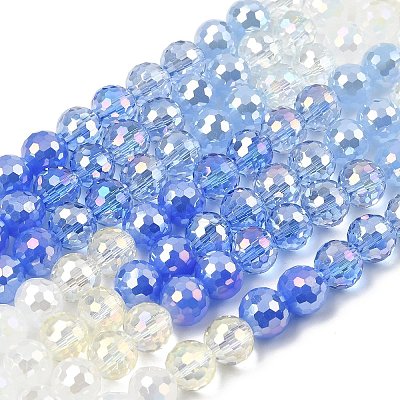 Electroplate Glass Beads Strands EGLA-D300-06-8mm-21-1