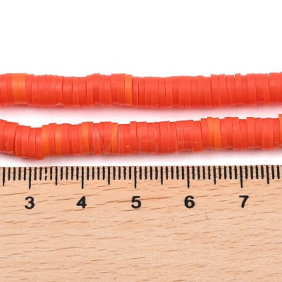 Flat Round Handmade Polymer Clay Beads CLAY-XCP0001-34-1