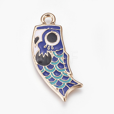 Alloy Enamel Pendants ENAM-O035-06G-A-1