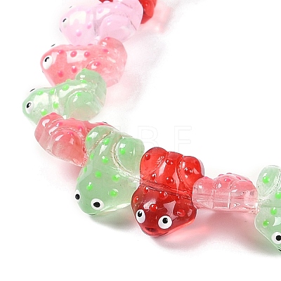 Transparent Glass Enamel Beads Strands GLAA-B021-05F-1