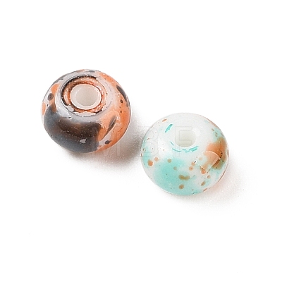 Opaque Spray Painted Glass Beads X1-GLAA-G118-01E-1
