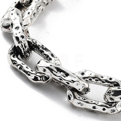 Retro Alloy Cable Chain Bracelets for Women Men BJEW-L684-005AS-1