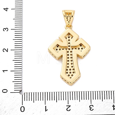 Brass Micro Pave Cubic Zirconia Pendants KK-S510-48G-02-1