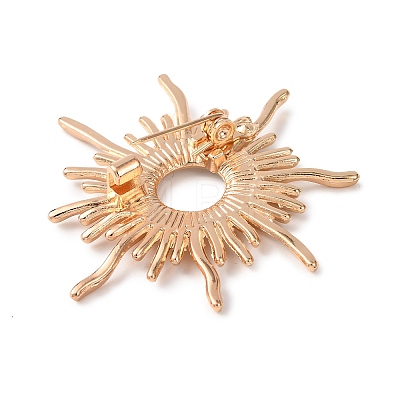 Alloy Crystal Rhinestone Brooches JEWB-P054-01G-1
