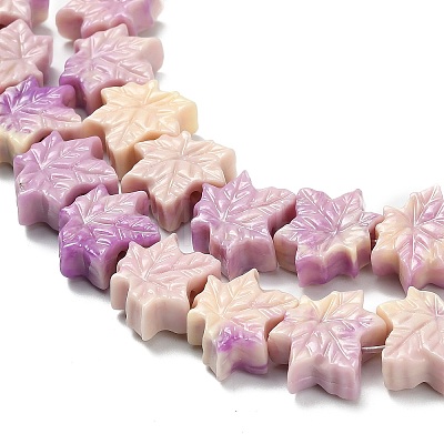 Synthetic Coral Dyed Carved Beads BSHE-H114-02C-1