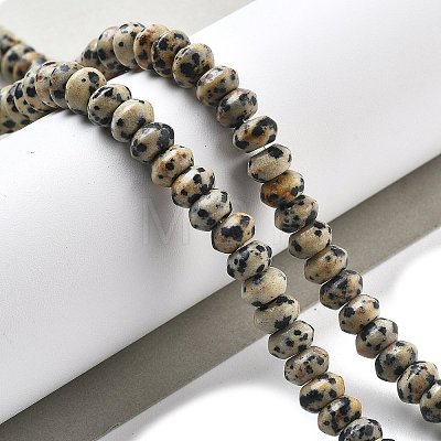 Natural Dalmatian Jasper Beads Strands G-P559-A01-01-1