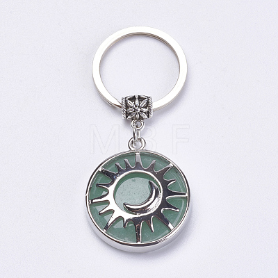 Natural Green Aventurine Keychain KEYC-G043-B06-1