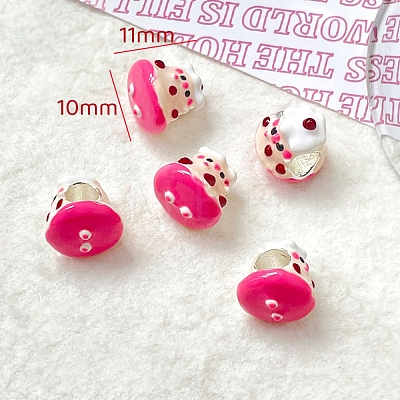 Brass Enamel European Beads PW-WG33402-02-1