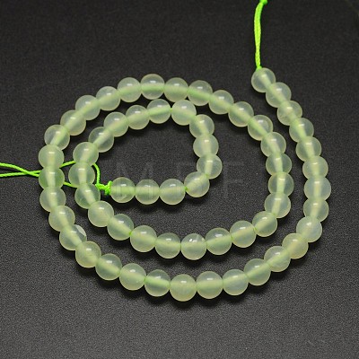 Natural New Jade Round Beads Strands G-L348-01-10mm-1