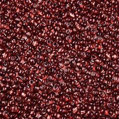 6/0 Baking Paint Transparent Glass Seed Beads SEED-N006-06D-1