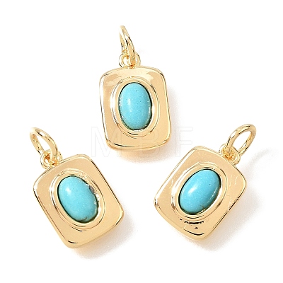 Synthetic Turquoise Pendants KK-N289-02G-1