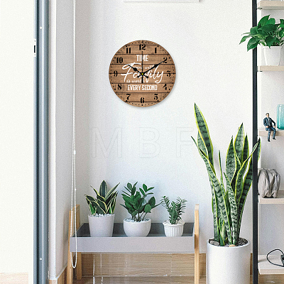 MDF Printed Wall Clock HJEW-WH0058-008-1