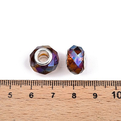 Transparent Glass European Beads GPDL-N004-D14mm-A07-1