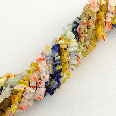 Handmade Millefiori Glass Bead Strands LK-R006-17-1