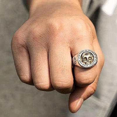 Retro Alloy Finger Rings for Men WGBD042-01-1