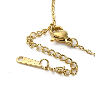 Brass Micro Pave Cubic Zirconia Pendant Necklaces for Women NJEW-E106-15KCG-1