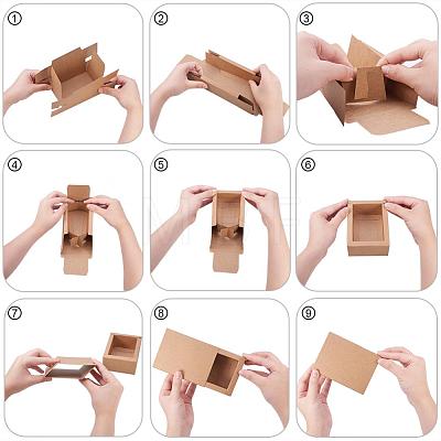 Kraft Paper Folding Box CON-WH0010-01E-C-1