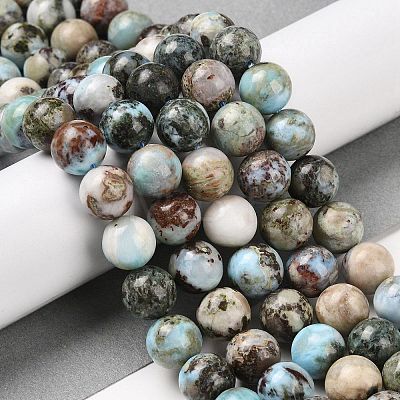 Natural Larimar Beads Strands G-P524-A02-04-1