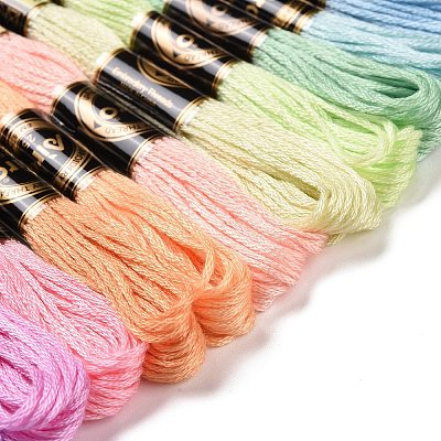 12 Skeins 12 Colors 6-Ply Polyester Embroidery Floss OCOR-M009-01B-13-1