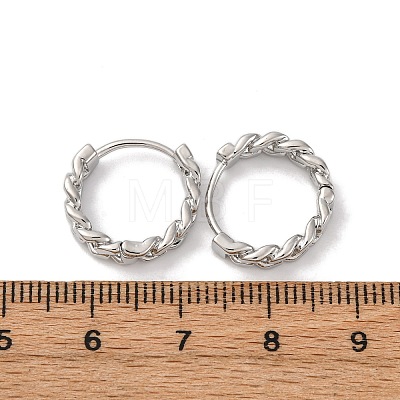 304 Stainless Steel Hoop Earrings EJEW-B142-01P-1